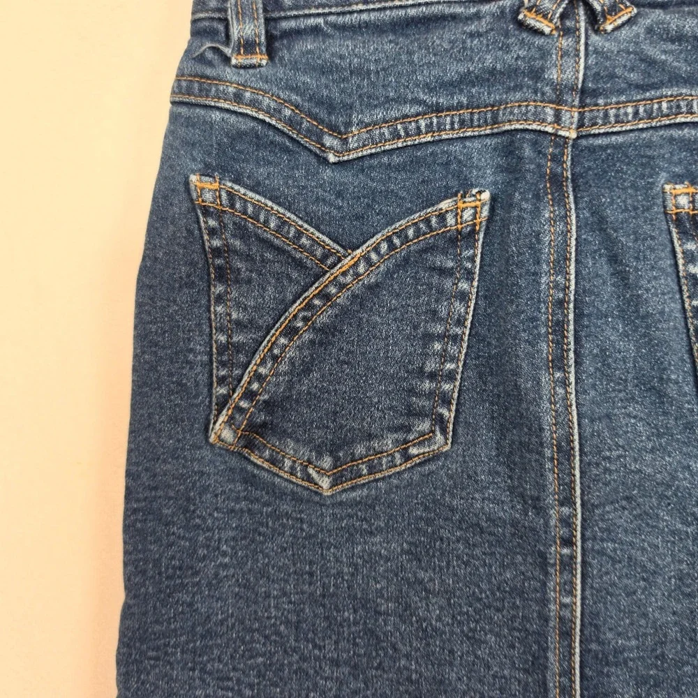 Gap‎ Denim Skirt Girls 6 Blue Y2K Vintage Preppy Minimalist 2001 Stretch
